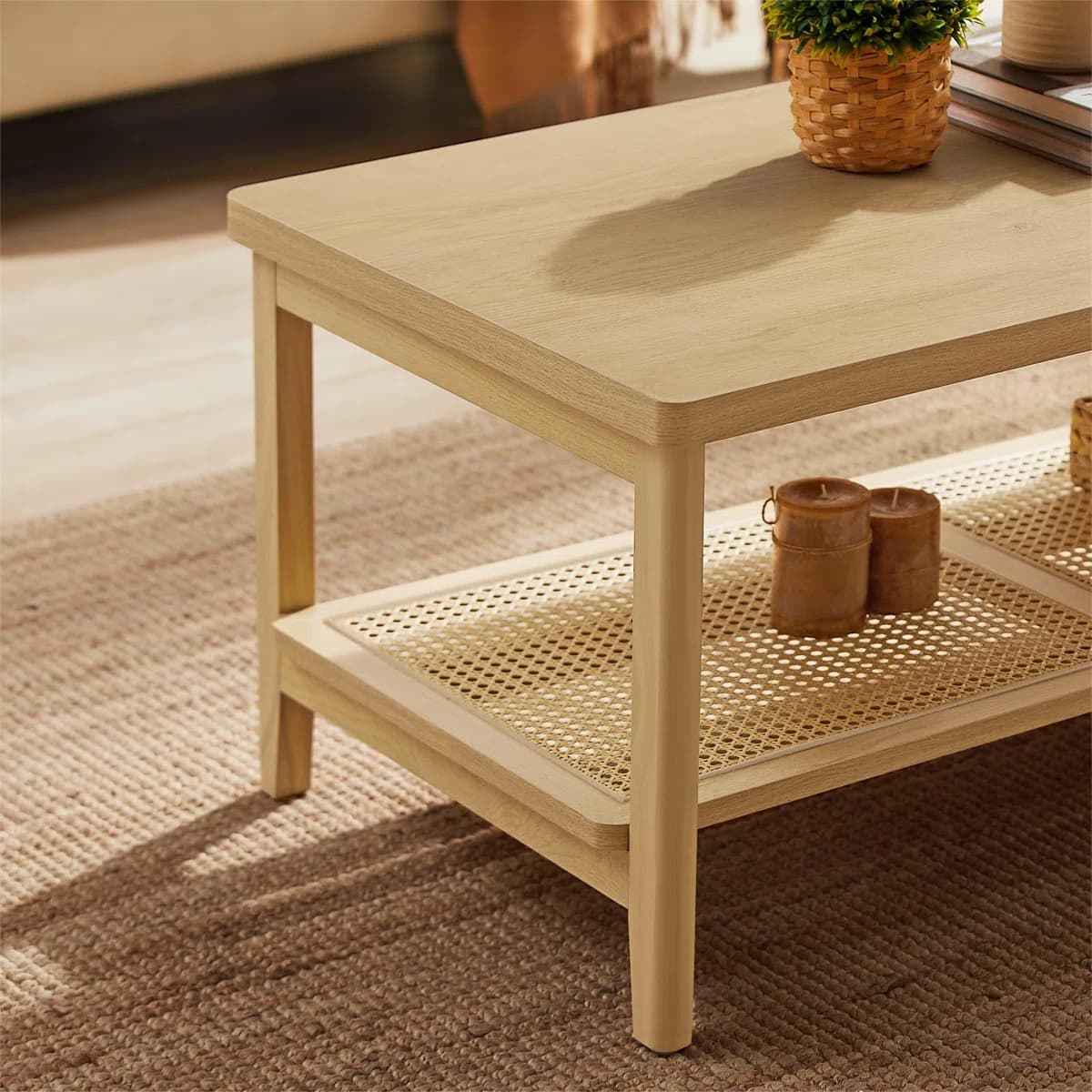 Alaura Coffee Table with Storage Shelf
